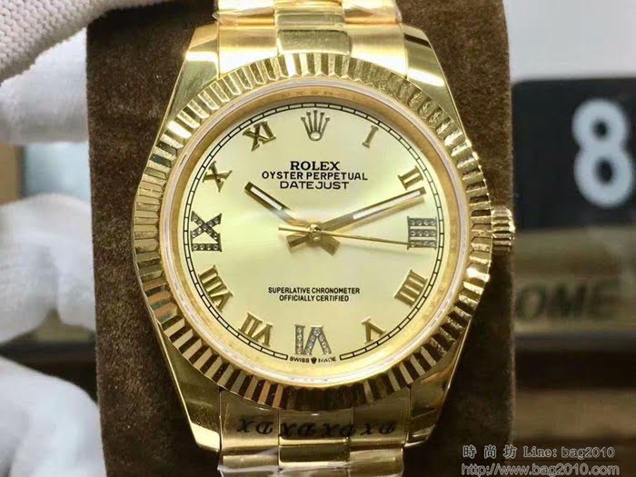 ROLEX勞力士 日誌系列 全新款 經典羅馬刻度設計 奢華典雅 男士腕表  wssb3724